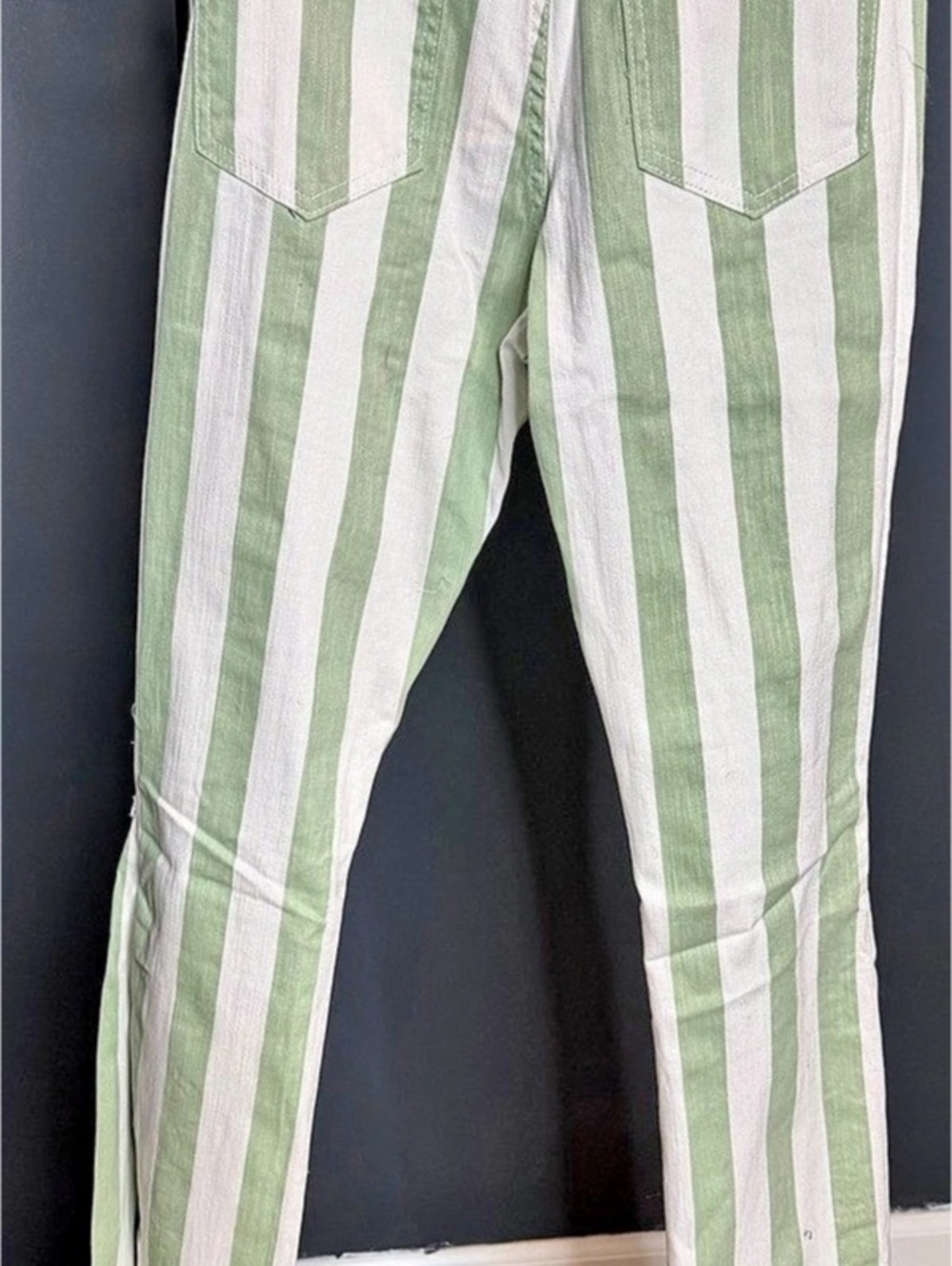 Wisteria Lane Stripe Denim Bell Bottom Jeans NWT